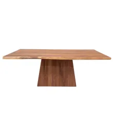 live edge dining table in black walnut