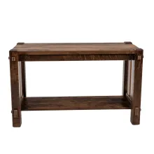 roughsawn wood sofa table