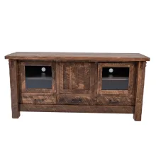 roughsawn wood tv stand