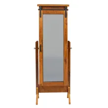 barnwood standing jewelry mirror