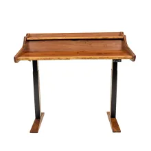live edge black walnut adjustable height desk