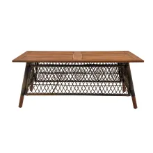wicker coffee table for outdoor patio furniture