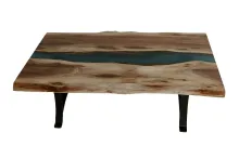 Ocean River Epoxy Slab Coffee Table