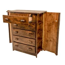rustic live edge chest for bedroom