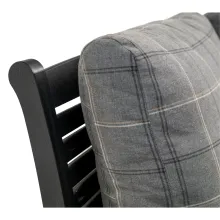 outdoor patio loveseat with sunbrella fabric with recycled poly lumber