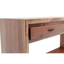 black walnut waterfall live edge sofa table