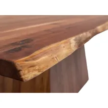 live edge dining table in black walnut