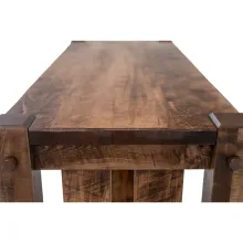 wooden coffee table with exposed joinery