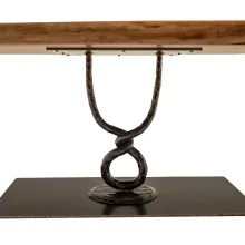 live edge coffee table with metal base