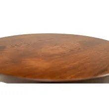 small round wooden end table