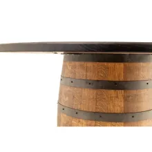 counter height whiskey barrel bar table