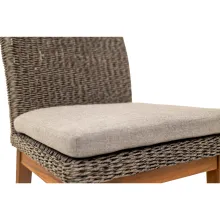 outdoor patio wicker bar chair with cushion