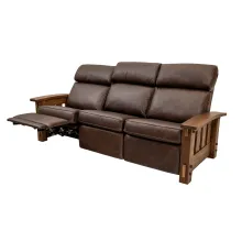 leather manual reclining sofa