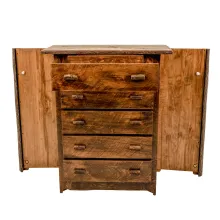rustic live edge chest for bedroom