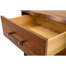 Live edge nightstand in black walnut