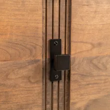 live edge dresser with metal accents