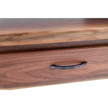 live edge coffee table with metal handles