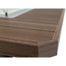 outdoor patio table with firepit