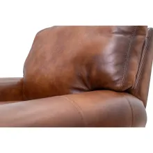 leather power recliner with patina leather