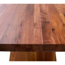 live edge dining table in black walnut