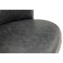 leather dining chair with swivel base