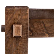craftsman style end table with exposed joints
