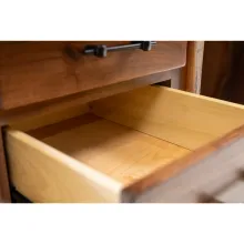 live edge desk with drawers for storage and file drawers