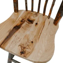 Hickory Panel Back Swivel Stool