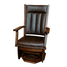 Mission Oak Swivel Glider