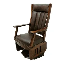 Mission Oak Swivel Glider