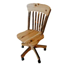 Panel Back Hickory Office Chair