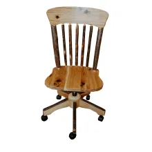 Panel Back Hickory Office Chair