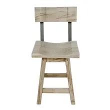 Wormy Maple Saddle Swivel Stool