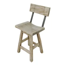 Wormy Maple Saddle Swivel Stool